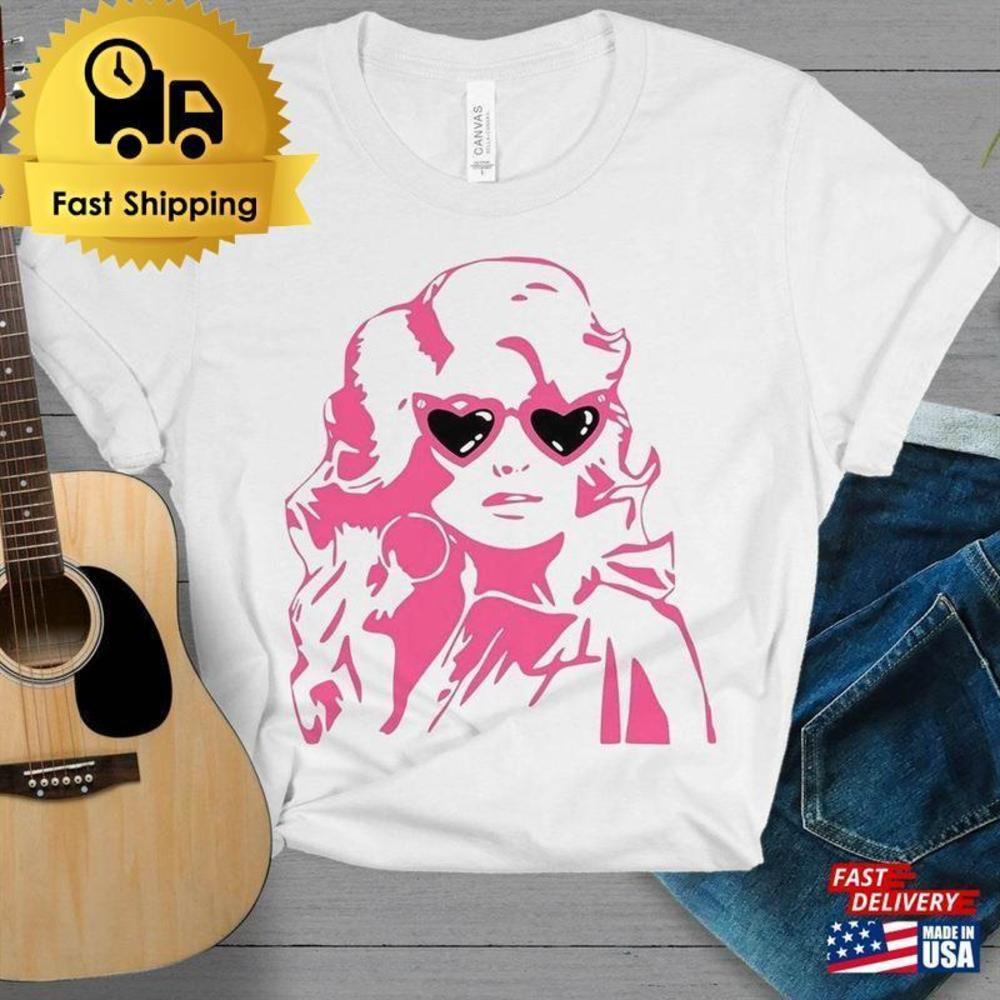 Youth Dolly T-Shirt Face In Sunglasses Girls Parton Shirts Unisex - Picture 1 of 4